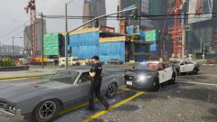 traffic stop in the rain