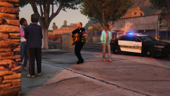 Officer Smith out making people smile.