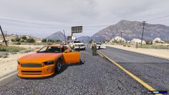 Wrong side of the law.