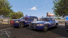 P.R.P.D. crown vic and chevy tahoe