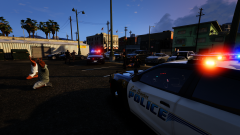LSPD Out with Multiple Subjects Fighting