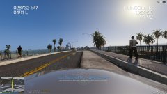 Driving to the pier