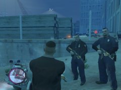 Officer Olanov and Custo with AK 47