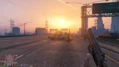 Chasing a man down the highway