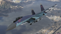 Su-35S flying over Alamo Sea