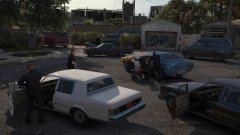 A high speed chase comes to an end on Grove St.