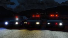 NYSP Fleet In Los Santos (Night)