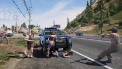 This is how you deal with rednecks fighting in the street :)