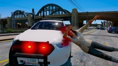 I didn't hit anything, someone squirted ketchup onto my car!