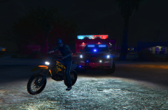 Sandy Shores and there no helmet wearing people