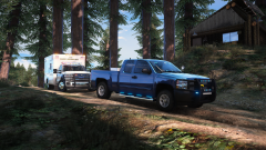 Sandy Shores EMS, and POV on scene of a sick person at a cabin