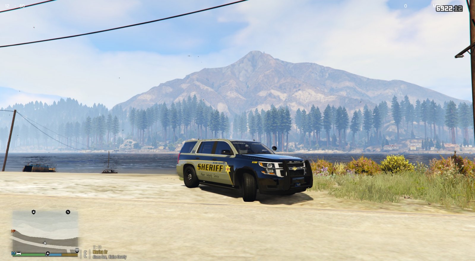 Patrolling the busy renovated Sandy Shores!