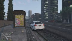 Bus stop sign test #2 (Silverchair concert poster)