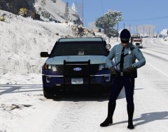 Enjoying the warm weather on Interstate 495.