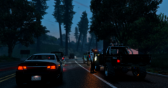 Late evening traffic stop
