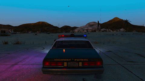 CHP 1980s lightbar setup