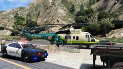 LSSD AS332 "Rescue 5" at the crash scene