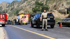 SAHP FPIU on the crash scene