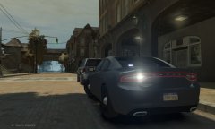 Charger on a traffic stop.