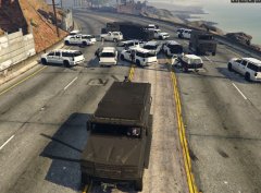 escaping from huge amount police cars