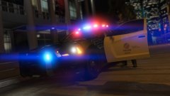 LAPD 2014 Dodge Charger Overlooking EMS Conducting CPR On An Injured Driver