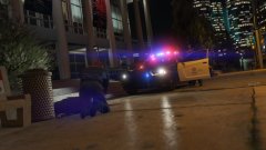 LAPD 2014 Dodge Charger Overlooking EMS Conducting CPR On An Injured Driver