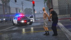 LAPD DSP Trevor S. apprehends a suspect for illegal possession of a firearm