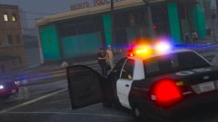 LAPD DSP Trevor S. apprehends a suspect for illegal possession of a firearm