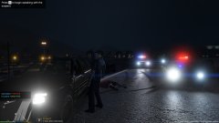 Night time traffic stop on Senora Freeway
