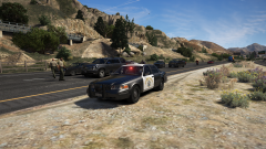 sheriffs blocking traffic