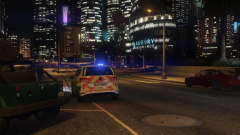 VW Touran with Lights on