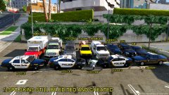 Current vehicles of the San Andreas pack.