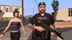 Escorting a witness. I love that looks at me longingly