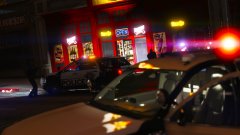 Las Vegas Metropolitan Police (LVMPD) on scene of an armed robbery.