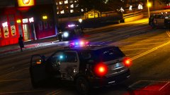 Las Vegas Metropolitan Police (LVMPD) on scene of an armed robbery.