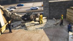 CHP, LAFD, and DOT arrives on scene of a vehicle accident in Alta.