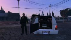 Sheriff's department brought a chariot for it