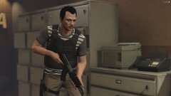 some crazy bank robber guy with an ak