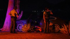 Night accident at Blaine