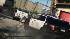 Chasing an armed robber through an alley