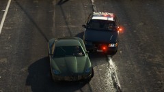 Highway Patrol performing a pit on Senora Freeway