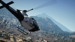 Helicopter pursuit above Cypress Flats