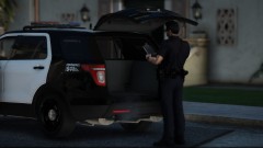 Double-checking the police equipment