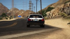 Driving across the desert