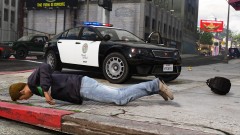 Suspect has fell down!