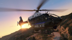 Flying in the sunset