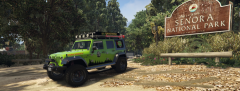 park ranger jeep Senora Park forest