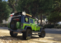 behind park ranger jeep