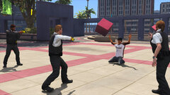 Frontline Policing officers challenge a male with Taser