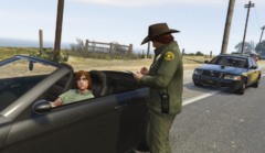 Sheriff patrol on Paletto Bay's highway